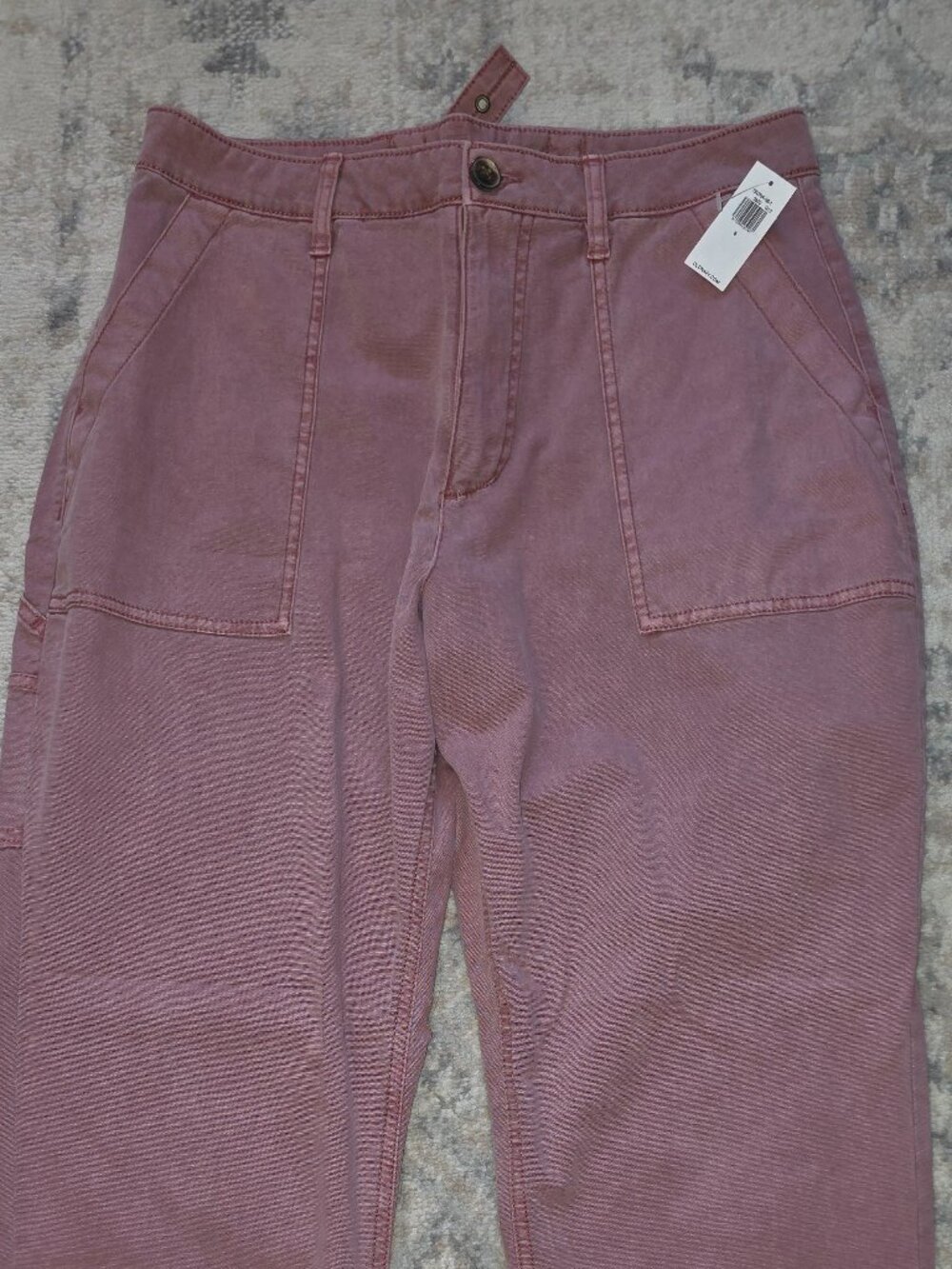 Old Navy Mauve Straight-Leg Carpenter Pants